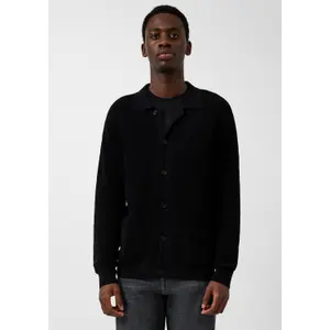 Textured Knit Long Sleeve Polo Shirt QS image-6