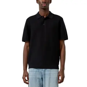 Textured knit polo QS image-2