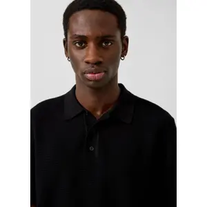 Textured knit polo QS image-3