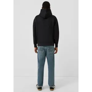 Compact Fleece Hoodie with Side Pockets QS image-4