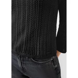 Loose Knit Pullover with Openwork Design Women's QS Slim Fit image-3
