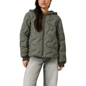 Damenjacke mit geprägtem Steppmuster und Kapuze QS image-2
