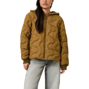Damenjacke mit geprägtem Steppmuster und Kapuze QS image-2