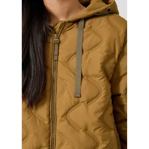 Damenjacke mit geprägtem Steppmuster und Kapuze QS image-3