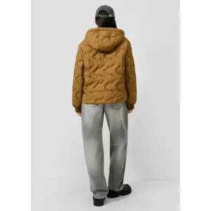Damenjacke mit geprägtem Steppmuster und Kapuze QS image-4