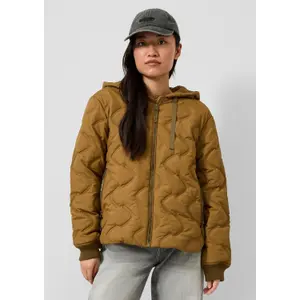 Damenjacke mit geprägtem Steppmuster und Kapuze QS image-6