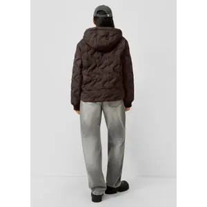 Damenjacke mit geprägtem Steppmuster und Kapuze QS image-4