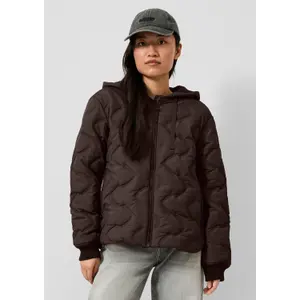 Damenjacke mit geprägtem Steppmuster und Kapuze QS image-6