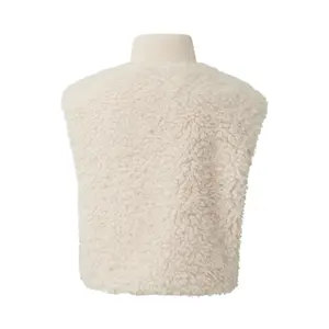 Faux Fur Vest Med Strikket Krave Kvinde QS image-1