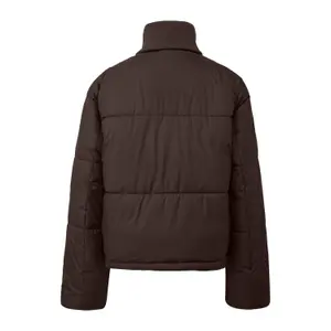 Casual Outdoor Padded Jacket with Integrated Knit Collar for Women QS image-1