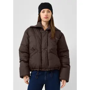 Casual Outdoor Padded Jacket with Integrated Knit Collar for Women QS image-6