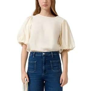 Voluminous Puff Sleeve Blouse Women QS image-2