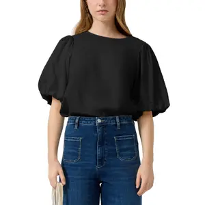 Voluminous Puff Sleeve Blouse Women QS image-2