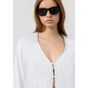 Women's Smocked Blouse QS Regular Fit image-3