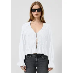 Women's Smocked Blouse QS Regular Fit image-6