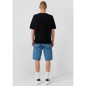 Mid-Rise Denim Shorts QS image-4
