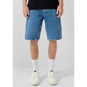 Mid-Rise Denim Shorts QS image-6