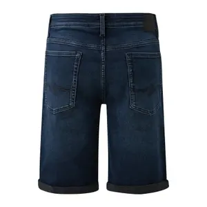 Denim Shorts with Turned-Up Hem QS image-1