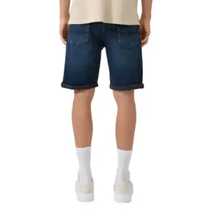 Denim Shorts with Turned-Up Hem QS image-5