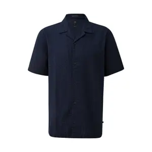 Seersucker Cotton Button-Down Shirt QS image-0