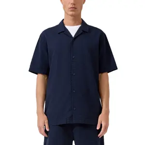 Seersucker Cotton Button-Down Shirt QS image-2