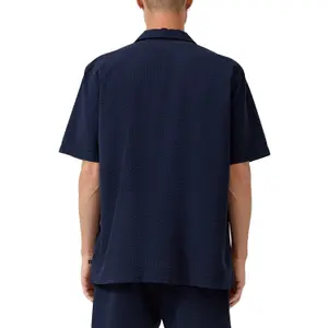 Seersucker Cotton Button-Down Shirt QS image-5
