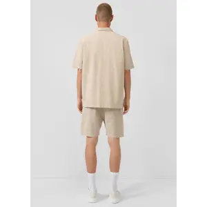 Seersucker Shirt with Lapel QS image-4
