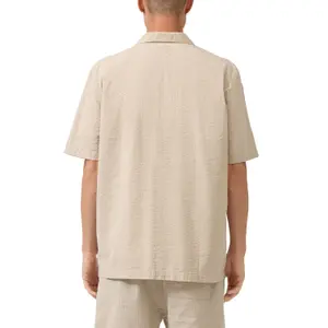 Seersucker Shirt with Lapel QS image-5