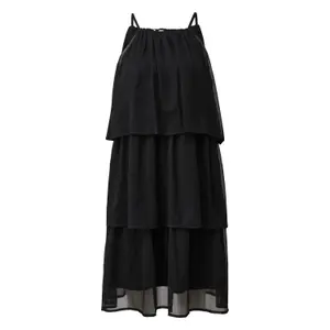 Women's Ruffle Chiffon Dress QS image-0