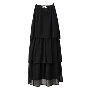Women's Ruffle Chiffon Dress QS image-1