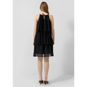 Women's Ruffle Chiffon Dress QS image-4