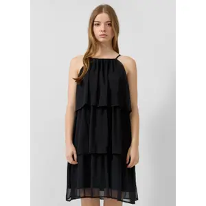 Women's Ruffle Chiffon Dress QS image-6