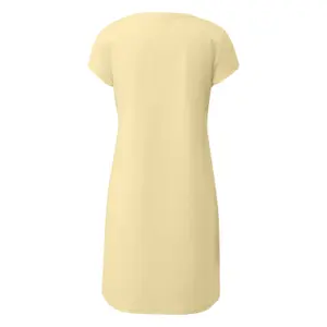 Knee-Length Jersey Dress with Round Neck Women QS image-1