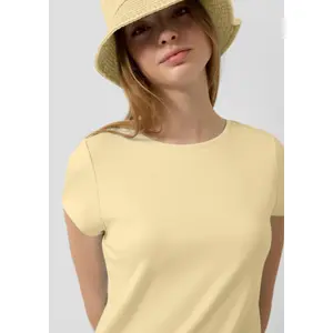 Knee-Length Jersey Dress with Round Neck Women QS image-3