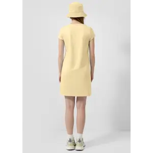 Knee-Length Jersey Dress with Round Neck Women QS image-4