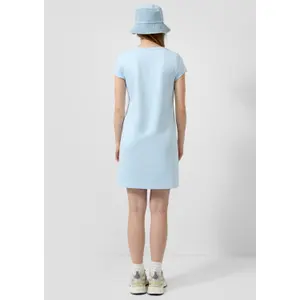 Knee-Length Jersey Dress with Round Neck Women QS image-4
