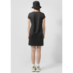 Knee-Length Jersey Dress with Round Neck Women QS image-4
