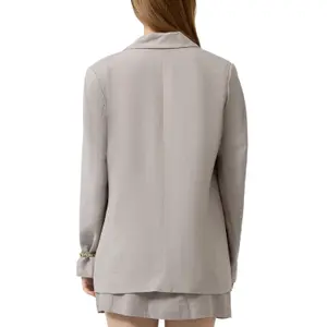 Womens Linen Blend Blazer QS image-5
