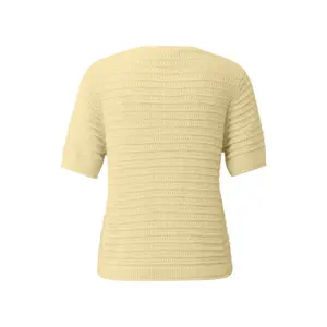 Structured Pattern Short Sleeve Knit Jumper Women QS Regular Fit image-1