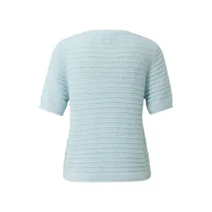 Structured Pattern Short Sleeve Knit Jumper Women QS Regular Fit image-1