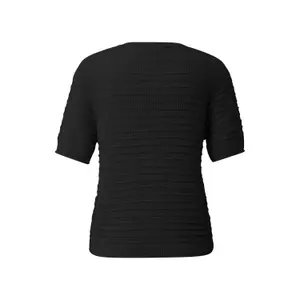 Structured Pattern Short Sleeve Knit Jumper Women QS Regular Fit image-1