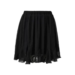 Women's Short Flared Chiffon Ruffle Skirt QS image-0