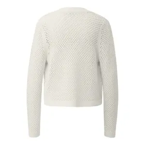 Women's openwork patterned cardigan QS image-1