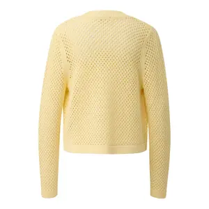 Women's openwork patterned cardigan QS image-1