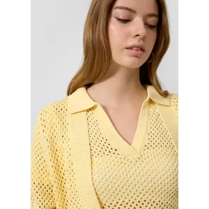 Women's openwork patterned cardigan QS image-3