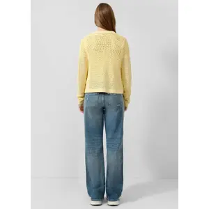 Women's openwork patterned cardigan QS image-4