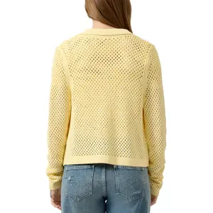 Women's openwork patterned cardigan QS image-5
