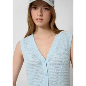 Sleeveless women's cardigan QS image-3