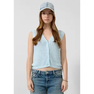 Sleeveless women's cardigan QS image-6