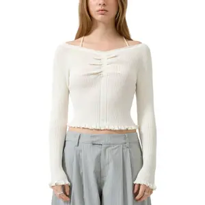 Women's knitted sweater QS image-2